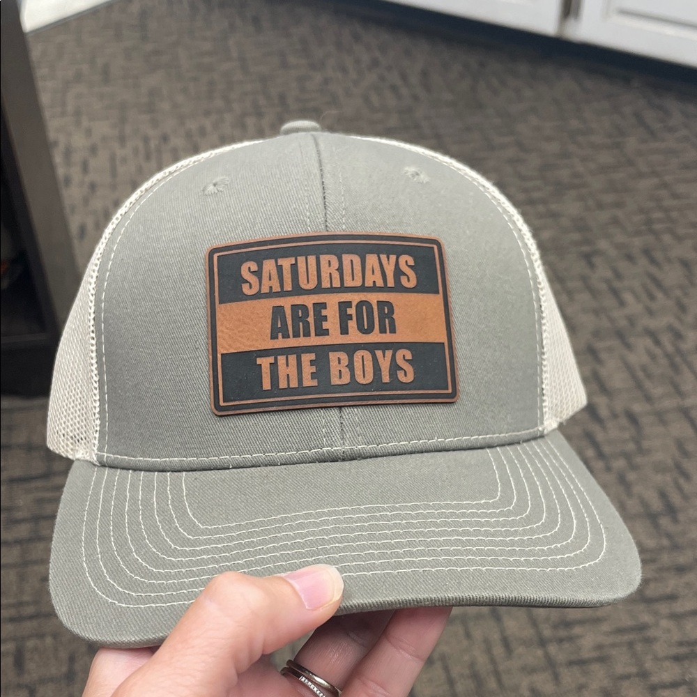 Saturdays Are For The Boys Olive and Tan Cap